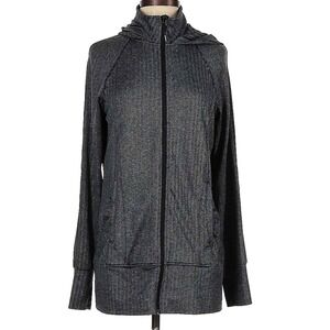 Mondetta Zip up‎ jacket black and gray with hoodie size small